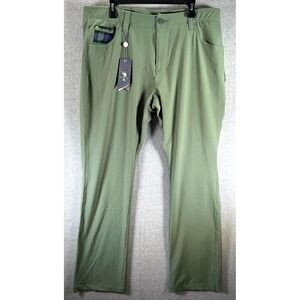 William Murray Golf Pants Men's 36 Olive Green Performance Stretch‎ Straight Fit